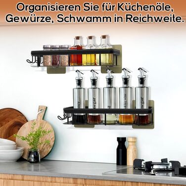 Полиця для душу Dealswin без свердління, 2 шт. Органайзер для ванної кімнати, полиця для зберігання та організації з великою місткістю, тримач для шампуню для душу та ванної кімнати (чорний)