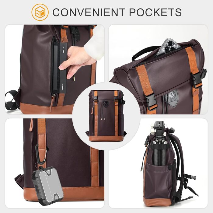 Рюкзак для фотоапарата Tarion: водонепроникний, з відділенням для ноутбука 14