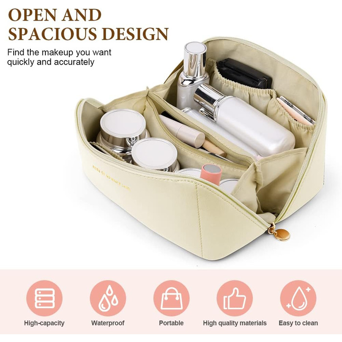 Косметичка для подорожей, PU шкіра, велика місткість, водонепроникна, органайзер для туалетних аксесуарів