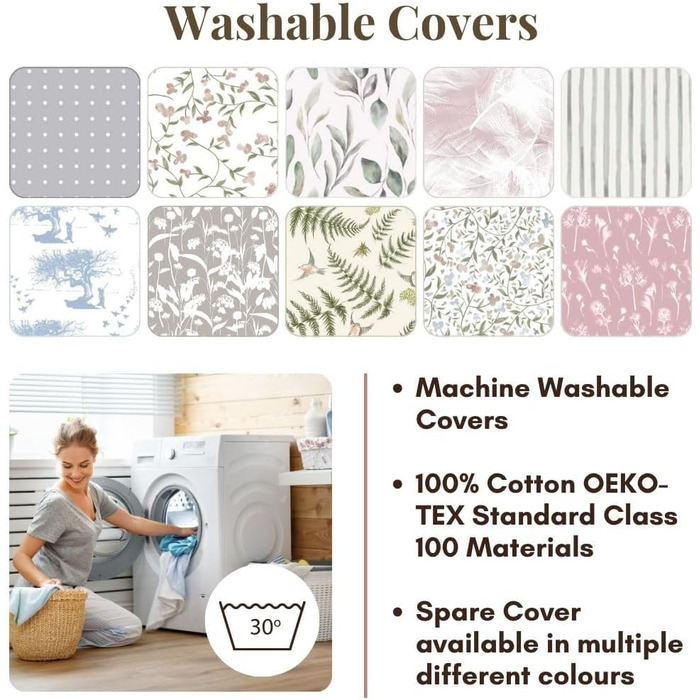 Подушка для вагітних BellaMoon 3-в-1: підтримка всього тіла, C-подібна форма для сну, годування та ліжка для малюка, знімний бавовняний чохол (Waterleaves)