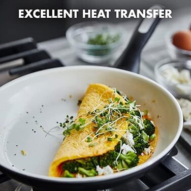 GreenPan Rio: набір сковорідок з антипригарним покриттям Ceramic, 2 шт. (20 см + 26 см), без PFAS, Stay-Cool ручка, термостійкі до 160°C, придатні для миття в посудомийній машині, чорний & кремовий