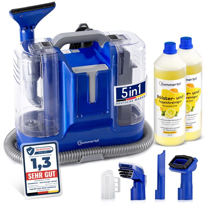 Многофункціональний мийкий пилосос MultiCleaner WS450 5в1 для килимів, диванів, меблів, авто та тварин. Потужний 450W мотор, самоочищення, 2L резервуар для миючого засобу.