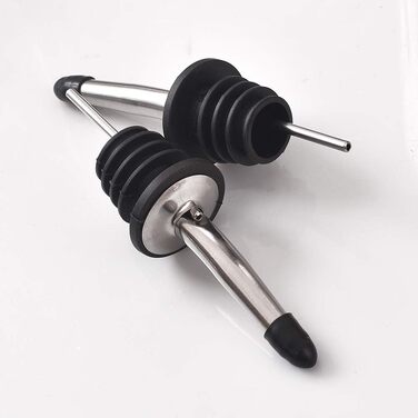 Виливний носик для пляшок Newk, нержавіюча сталь, 12 шт., класичний конічний вилив з гумовими ковпачками