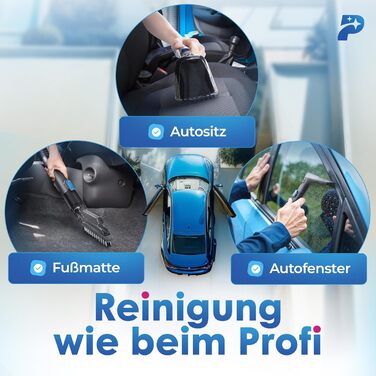 Промисловий миючий пилосос з парою - Polsterreiniger PRO – 1800W, 13kPa, для чищення диванів та килимів (Percy - Blue)