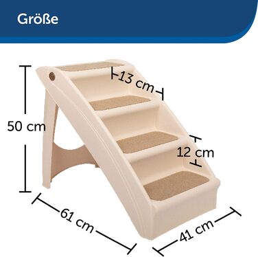 PetSafe CozyUp Складні сходи для домашніх тварин, з неслизькими ступенями, для тварин до 68 кг, висота 51 см, розмір L, нова упаковка
