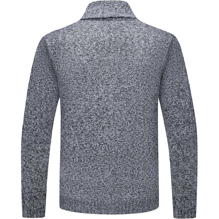 Чоловічий в'язаний пуловер з коміром-стійкою, однорядний, стильний в'язаний жакет для осені та зими (темно-сірий, S)