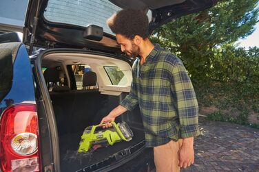 RYOBI 18V ONE+ Акумуляторний Текстильний Очищувач Pro: Потужне Видалення Плям, 2-в-1 Мийна Щітка, Dual-Tank, для Дому та Автомобіля (RDC18-0)