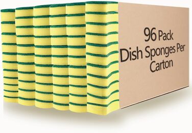 Sponge, Dishwashing Sponge, Kitchen Sponge, Two-Sided Cleaning Sponge, Stain Remover, Scouring Sponge, 96 Pieces, Size: 11 x 7 x 3cm...