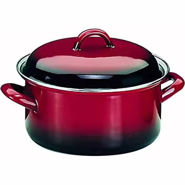 Каструля IBILI OLLA RECTA з кришкою VOLCAN, нержавіюча сталь, червоно-чорна, 24 см, 2 шт. (20 см)