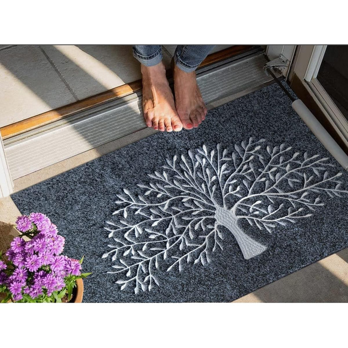 Килимок для дому Baum & Grau Tree of Life (60x90 см) з неслизьким покриттям для входу, коридору, кухні