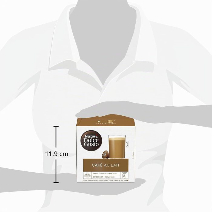 Кавові капсули NESCAFÉ Dolce Gusto Café au Lait, 3 упаковки по 30 капсул (загалом 90 шт), 160 г