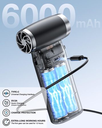 Портативний міні-пилосос для електроніки Air Duster: потужний повітряний пилосос для очищення комп'ютерів, клавіатур та авто