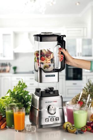 Ariete 577, Blendy Pro Power Blender, Stainless Steel, 2-Liter Capacity, 6 Blades, 6 Speeds, Pulse, Ice Crushing, Smoothie, EK1, 2000 Watts, 32000 RPM