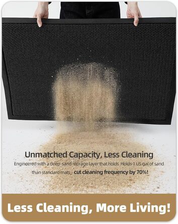 Килимок для дому та вулиці COLOR&GEOMETRY 43x76 см - антиковзаюча, легко миється, для входу, сірий/чорний