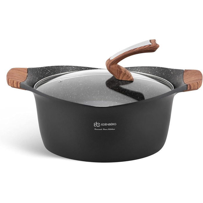 Набір каструль та сковорідок Edenberg EB-9184: 15 предметів з антипригарним покриттям, індукційні | Набір посуду, каструлі, сковороди