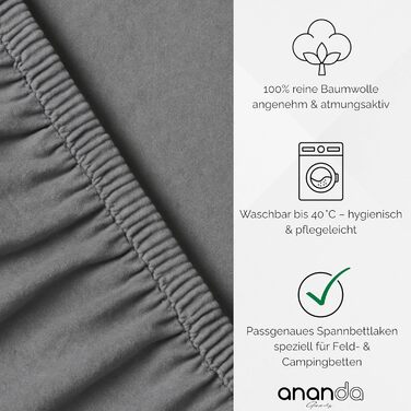 Розкладне ліжко Ananda Goods: туристичне, для гостей, кемпінгове з бавовняно-льоновій матраці та постільною білизною