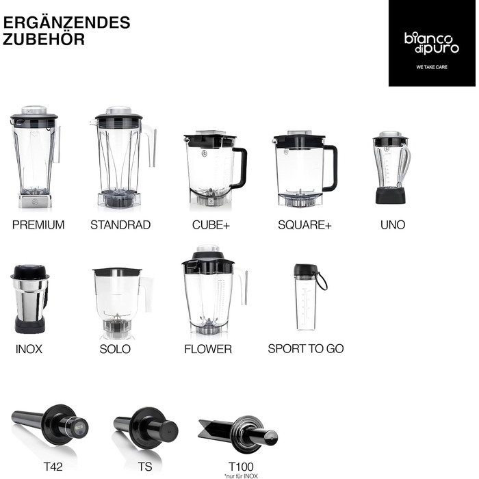 Потужний блендер Bianco di puro Volto N, 1,5 л, 8 програм, BPA-free, для смузі