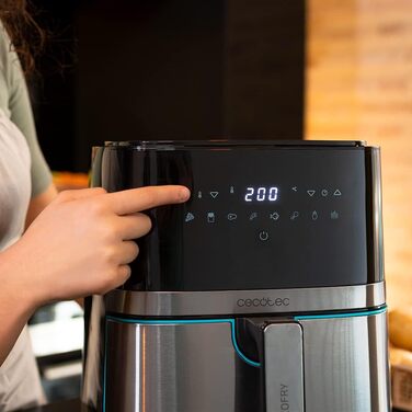 Фритюрниця Cecotec Cecofry Full InoxBlack 5500: 5.5 л, 1600 Вт, 8 режимів, PerfectCook, сталь