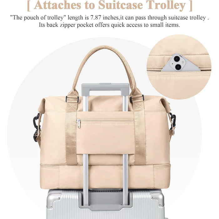 Спортивна сумка для подорожей та фітнесу, водонепроникна, з відділенням для взуття, 47x37x22 см (38л)