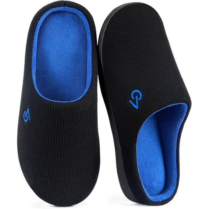 Чоловічі халапи VeraCosy з двома кольорами, устілка з memory foam, розмір 40/41 EU, чорний сапфіровий
