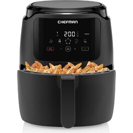Фритюрниця електрична Chefman 4.75 л з антипригарним покриттям, чорна - для сім'ї, картоплі, курки, м'яса, риби