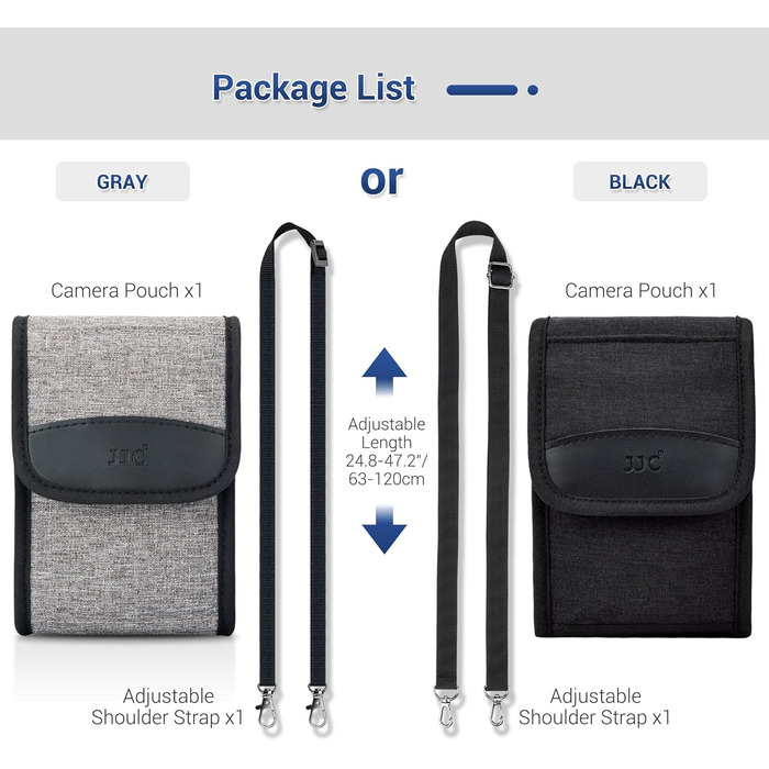 Сумка для камери JJC Kompakt: сумісна з Fuji X100VI/X100V/X100T, Sony a6700/a6600/a6400/a6100, Canon EOS M5/M50, Ricoh GRIII, Leica SOFORT2 (Чорний)