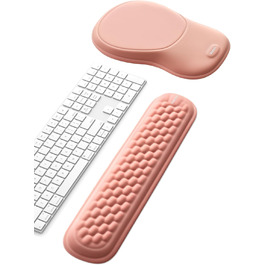 Підставка для зап'ястя Meatanty Ergonomische – м'яка, ергономічна, з memory foam, для офісу, дому та геймінгу (Рожева)
