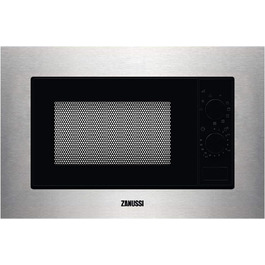 Вбудована мікрохвильова піч Zanussi ZMSN5SX, 17 л, 700 Вт, 6 рівнів потужності, чорний/нержавіюча сталь