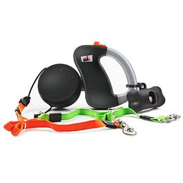 Автоматична собача леїнка Makife Dual Doggie - 3м, для маленьких та середніх собак, з пакетиками для вигулу (15 шт)