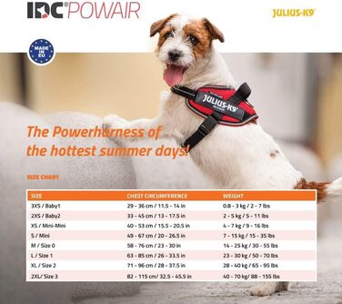 Шлейка Julius-K9 IDC Powair, розмір M/0, червона