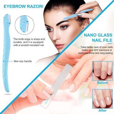 Набір для манікюру та педикюру Leipple: професійний набір інструментів для догляду за нігтями з нержавіючої сталі (18 шт.) + стильна сумка з шкіри