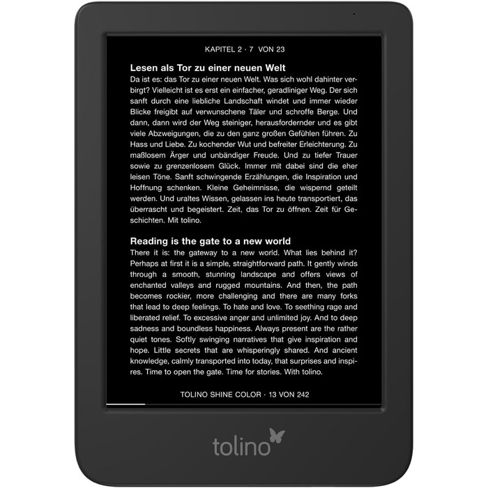 eReader Tolino Shine Color - кольоровий ридер для читання електронних книг