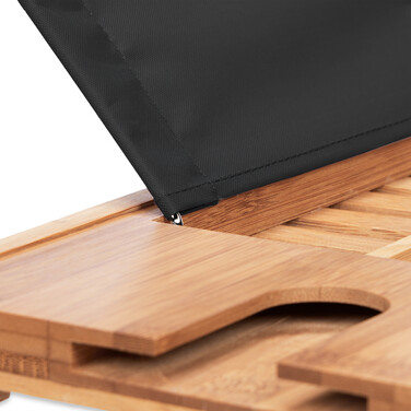Relaxdays Bathtub Shelf with Black Organizer