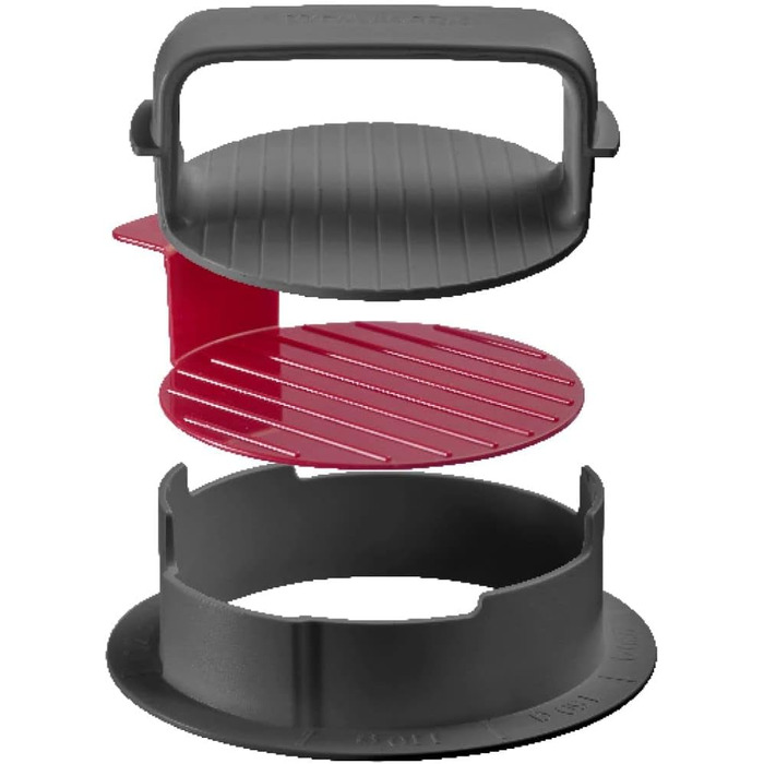 Прес для бургерів Westmark VARIO PLUS – прес для формування котлет, регульований розмір, ABS, Ø 11 см