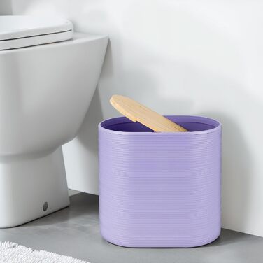 Набір для ванної кімнати IMAVO, 26 предметів: душовий завіс, килимок, смітник, піднос, дозатор мила, мильниця, тримач для зубних щіток, стакан для зубних щіток (фіолетовий, 11 предметів)