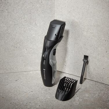 Триммер для бороди Remington MB320C Schwarz: професійний набір з керамічними лезами (0.4-18 мм), 9 налаштувань довжини, акумулятор/мережа, LED-індикатор