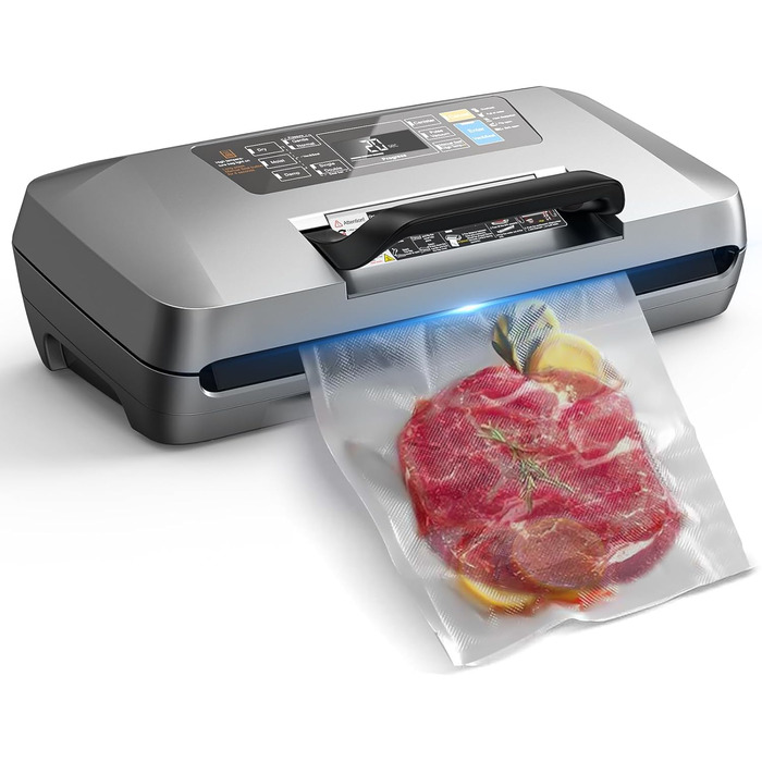 Професійний вакуумний пакувальник DXstring Vakuumiergerät Profi: 12 функцій, 95kPa, подвійний шов, для продуктів харчування