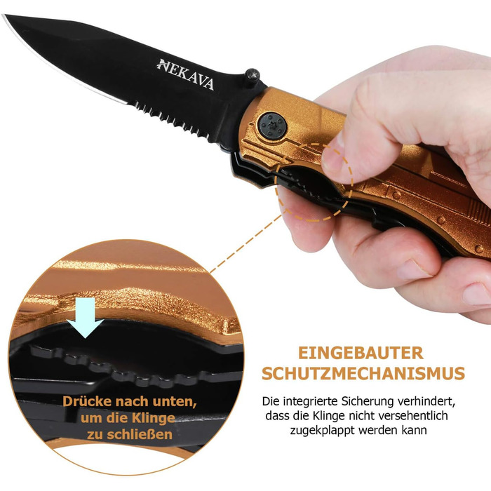 Багатофункціональний інструмент 5-в-1 | Мультитул з складним ножем з чорної нержавіючої сталі та золотим руків'ям. Ідеальний для виживання, відпочинку на природі, побуту. В комплекті безкоштовний інструмент для кредитної картки