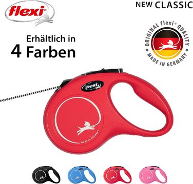 Рулетка для собак Flexi Classic S, 5 м, червона (до 12 кг)