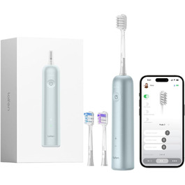 Електрична звукова зубна щітка Laifen Wave з 3 насадками, IPX7, USB, для дорослих (Алюміній, Рожевий/Блакитний)