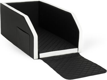 Автоматичне ліжко для собак у машину Velinda, 55x100 см, чорно-біле