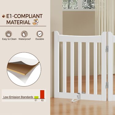 Захисне огорожа для собак Yaheetech, 60,5 x 151,5 см, 3 панелі, біла