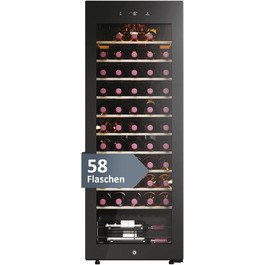 Haier 50 Series 3 Wine Refrigerator - 34 Bottle Wine Cooler with UV Glass Door, 5 Shelves, Wi-Fi & Touch Display, Vibration-Free Storage