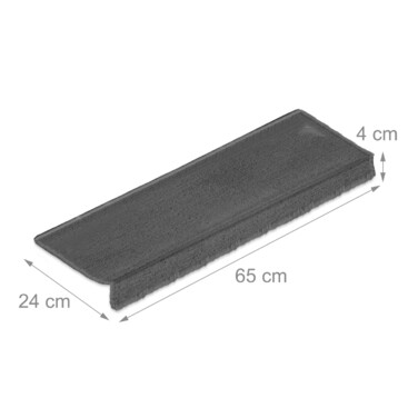 Relaxdays Set of 15 Rectangular Non-Slip Stair Treads