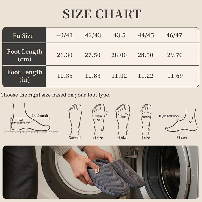 Чоловічі халапи WateLves з корду з Memory Foam, антиковзаючі, теплі, зручні, для дому та вулиці (Смугастий сірий, 44/45 EU)