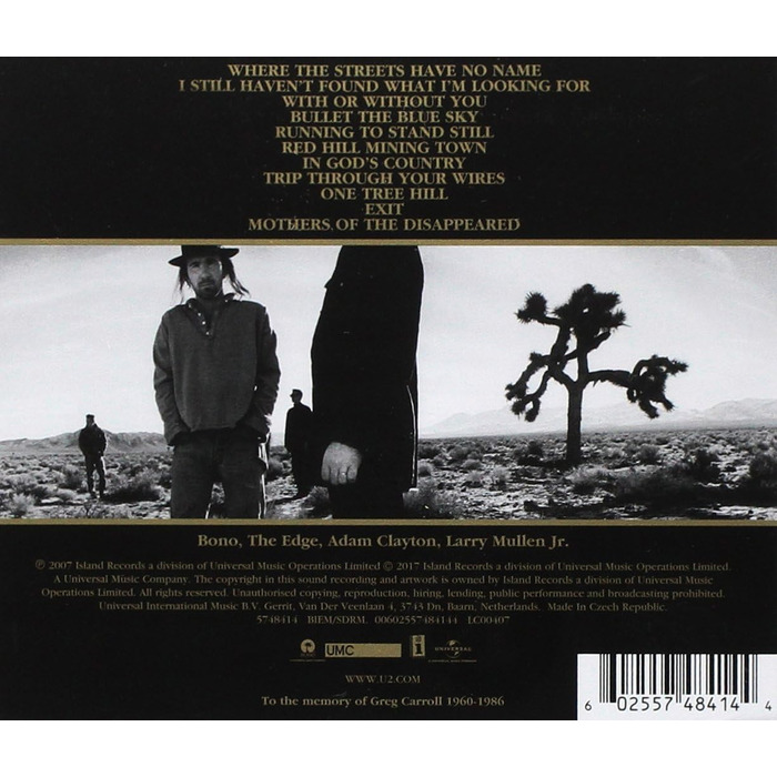 U2 The Joshua Tree (2LP) Вінілова платівка LP