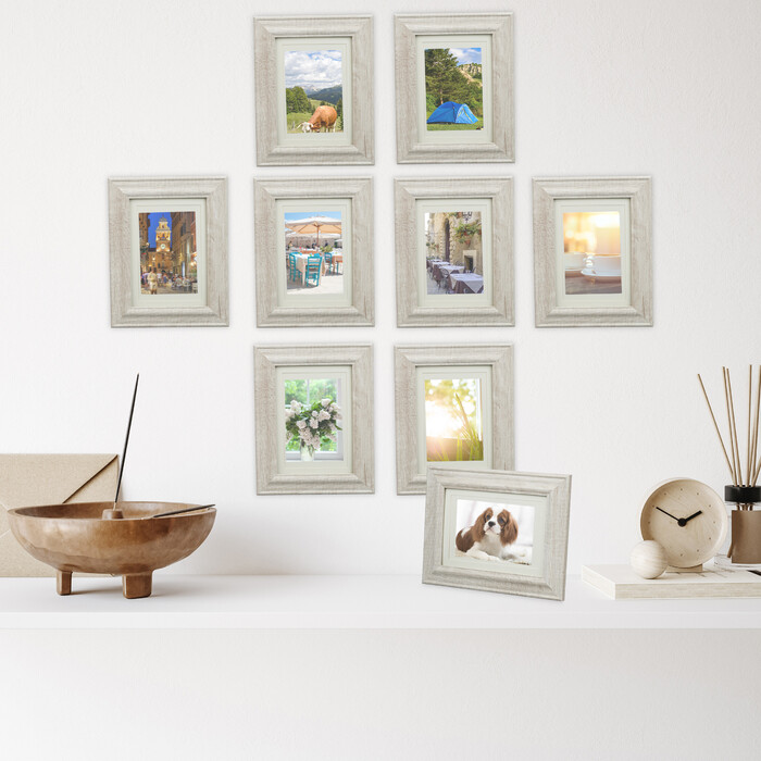 Relaxdays 10-Piece Picture Frame Set - 5x7 Inch