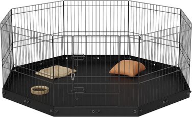 VEVOR 8-Panel Foldable Dog Playpen with Waterproof Cover & Mat - 61cm High
