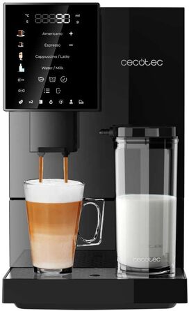 Кавомашина Cecotec Cremmaet Compactccino 1350 Вт, 19 бар, з автоматичним очищенням, вбудованим млином і Thermoblock, чорна