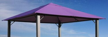 QUICK STAR Replacement Roof for Garden Pavilion 3x3m RAL 7012 Antique Pavilion Roof Replacement Cover (3 x 3 m - 250g/m², Berry)